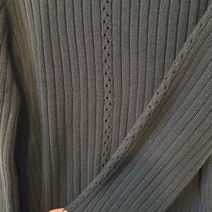 Vintage Studio Y 100 Cotton Black Turtleneck Sweater Warm